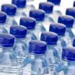 rows of bottled water