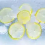 ice cubes with lemon