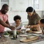 family having breakfast