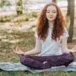 woman doing yoga